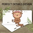 thumbnail image 4 of License Plate,Cartoon Cow with Pink Flowers Decorative Front,Personalized Stainless Steel License Plate Cover For Men Women,12.2" X 6.2", 4 of 7