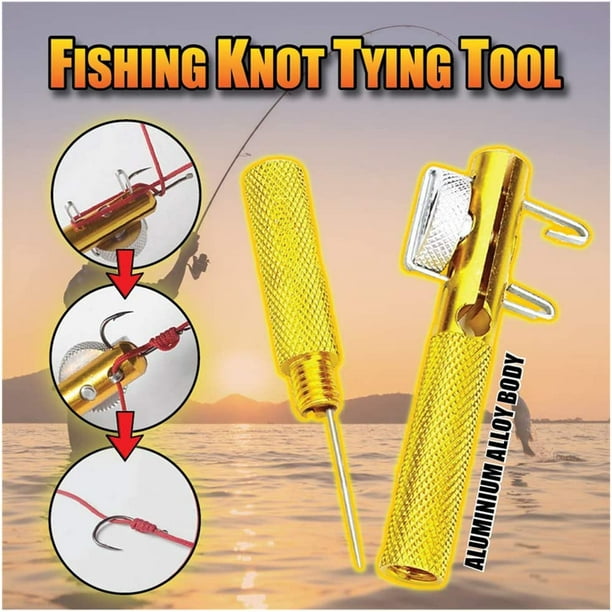 Hongchun Fishing Line Hook Fishing Knot Tying Tool Tie Fast, Metal Fishing  Detacher Knotting Tool Remove Tool Fish Hooker Tie Hook Hook Remover