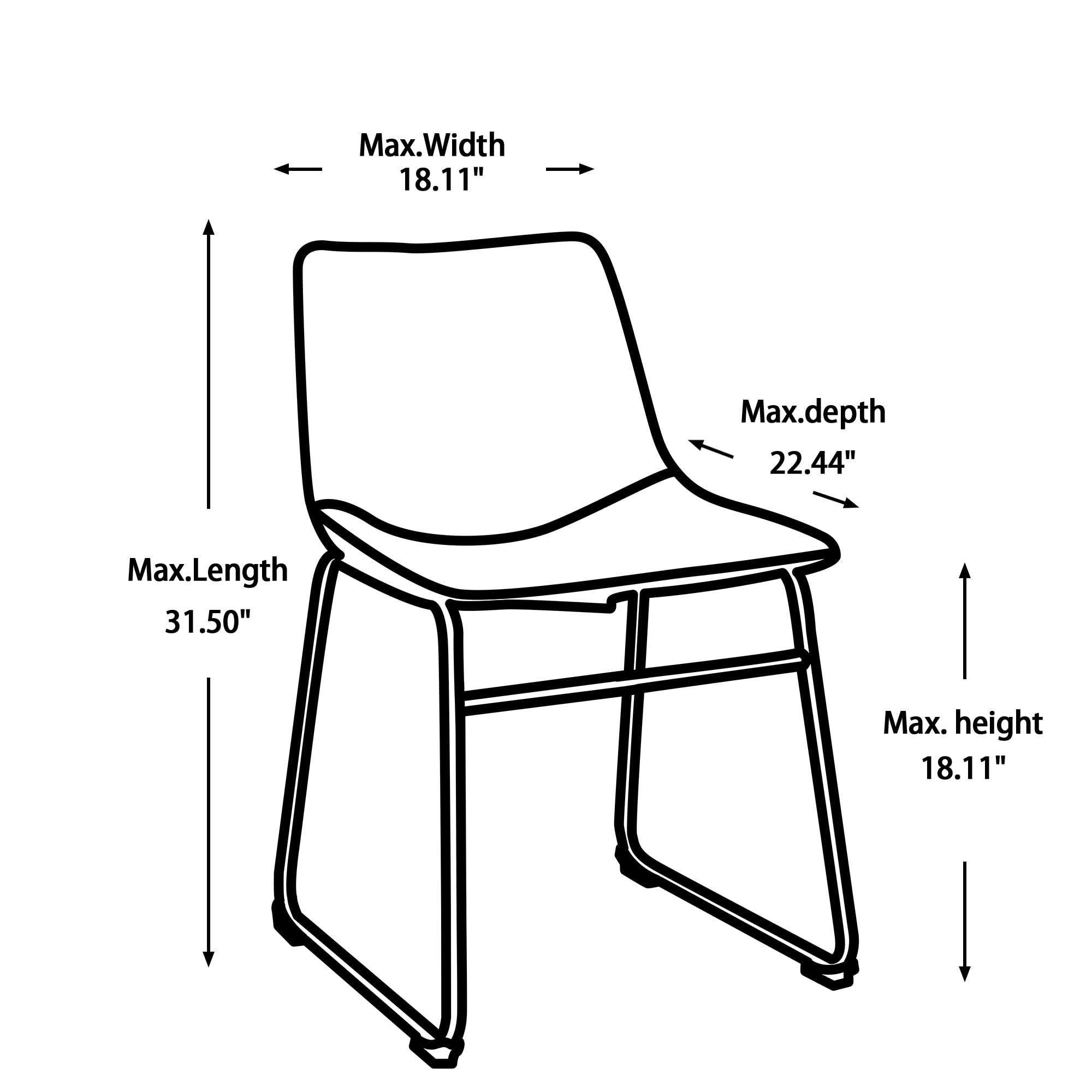 Private Jungle Set of 2 Dining PU Leather Armless Dining Chairs with Backrest,Metal Legs,Comfortable Wide Seat,Dark Browm Private Jungle Set of 2 Dining PU Leather Armless Dining Chairs with Backrest,Metal Legs,Comfortable Wide Seat,Dark Browm