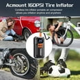 thumbnail image 2 of 10000mAh 160PSI Tire Inflator Portable Air Compressor, 3X Faster Inflator Rechargeable Tire Air Pump With 5 Modes and 3 LED Light(Silver), 2 of 7