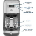 thumbnail image 3 of GE - Classic Drip 12-Cup Coffee Maker - Stainless Steel, 3 of 12