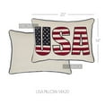 thumbnail image 2 of VHC Brands Patriotic USA Pillow 14x20, Independence Day Decor, Stars and Stripes Flag Design, Embroidered Cotton Pillow, Perfect for Bedroom, Entry, Living Room, Rectangle Shape, Americana, Natural, 2 of 6