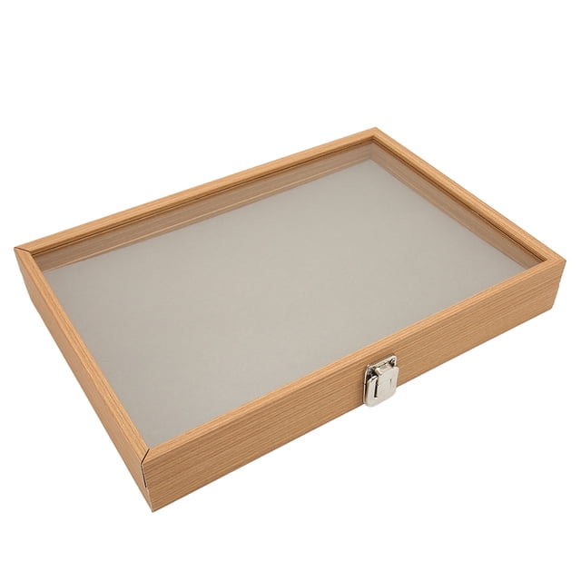 Medal Shadow Box, Dustproof Multipurpose Clear Fashionable Pin Display Case For Jewelry For Pins Pearwood