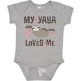 thumbnail image 3 of Inktastic My Yaya Loves Me Sloth Girls Baby Bodysuit, 3 of 5