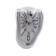 thumbnail image 3 of Reloj de fusión, estante colgante, elegante reloj de pared trenzado surrealista, reloj derretido para tienda, sala de estar, regalo de inauguración de Plata árabe, 3 of 8