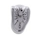 thumbnail image 3 of Reloj de fusión Reloj decorativo Adorno de pared de moda, Reloj de pared distorsionado de 7 pulgadas Reloj derretido para escritorio, oficina, mesa, Plata árabe, 3 of 8