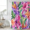 thumbnail image 4 of Watercolor Wildflowers Bathroom Shower Curtains with 12 Hooks Polyester Waterproof Shower Curtain for Stalls and Bathtubs Summer Botanical Tropical Plants Decorative Bathroom Curtain 54x78 Inches, 4 of 9
