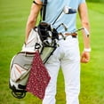 thumbnail image 5 of Lsque Festive Reindeer Premium Golf Towel - Ultra Absorbent and Quick Drying Microfiber Towel with Carabiner - Gift for Men -24" X 16", 5 of 8