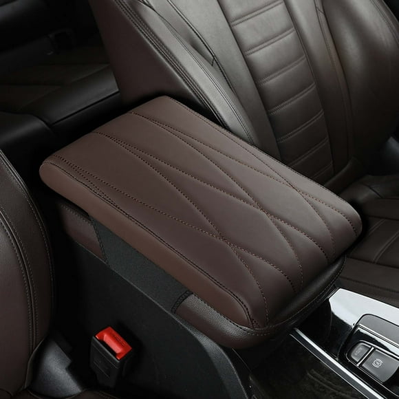 pstuiky Coussin d'Accoudoir de Voiture Premium en Mousse Mémoire et Tissu Doux Rouge, Ajustement Universel pour Cars, Camions et VUS