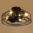 thumbnail image 4 of Classic Black Ceiling Fan Light with Remote Control, 5 Blades, 3-Speed Wind, 60W LED, Whisper Quiet, Energy Efficient, Ideal for Living Room, Bedroom, Kitchen – Indoor Use, 4 of 10