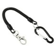 thumbnail image 3 of Carabiner Hook Lobster Clasp Black Coil Lanyard Spring Key Chain, 3 of 6