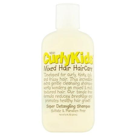 (2 Pack) CurlyKids Mixed Hair HairCare Super Detangling Shampoo, 8