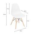 thumbnail image 3 of Kit Mesa Eames Onof kitMNM-01TBK Diseño Redondo 4 Sillas Blanco, 3 of 4