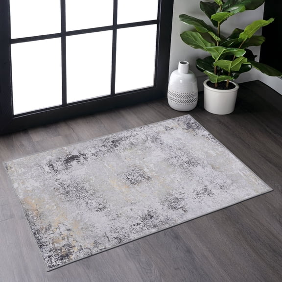 2x3 Washable Doormat Area Rug Boho Low Pile Non-Slip TPR Backing Non-Shedding Stain Resistant Chenille Soft Kids Pets Friendly Indoor Rug for Entryway Living Room Bedroom Kitchen Hallway