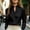 Black, variant on Women Solid Flax Linen Stand Split V Collar Hidden Placket Long Sleeve Blouse Loose Tailored Casual Business Office Shirts All Season Womens Daily Party Tops S-XXL