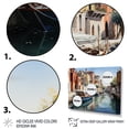thumbnail image 3 of Designart "Watercolor Whimsy Beige Canal art painting III" Canals Floater Framed Wall Decor, 3 of 7