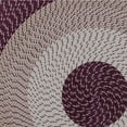 thumbnail image 2 of Better Trends 96" Round Braided Rug 100% Polypropylene Durable and Stain Resistant Reversible Indoor Area Utility Rug, Country Stripe Collection - Burgundy Stripe, 2 of 4