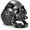 Black, variant on Men’s Stainless Steel Open Jaw Skull Ring, Sculptural Skull Head with Defined Teeth and Eye Sockets, Sizes 7-15, Gothic Style for Parties and Nights Out, Birthday Gift
