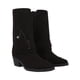 thumbnail image 1 of Bota Vaquera Tacón Bajo Con Capucha Arizona Para Mujer Micro Suede Capreto Negro, 1 of 5