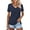 Navy, variant on JYLFC Womens Tops Short Sleeve Loose V Neck Casual Tee Shirts, White 2XL