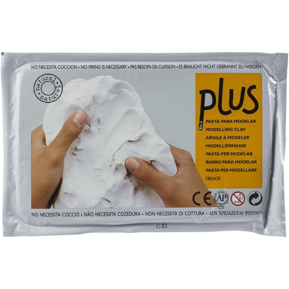 ACTIVA Plus Air-Dry Non-Toxic Self-Hardening Modelling Clay - White (2.2 lb)