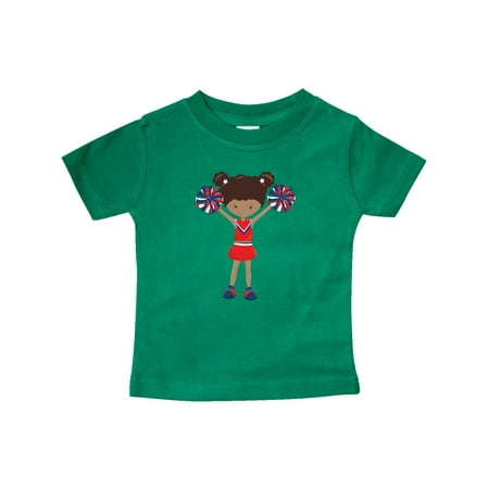 

Inktastic African American Girl Cheerleaders Red Uniform Gift Baby Girl T-Shirt