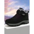 thumbnail image 2 of Women's Winter Thickened Fleece Lace-up Outdoor Hiking Snow Boots, Anti-slip, Daily Casual Sneakers, 2 of 4