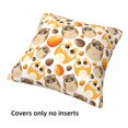 thumbnail image 3 of Throw Pillow Covers, Glamorous Cute Cartoon Hamster Soft Square Pillow Cases with Invisible Zipper for Couch Bed Sofa, Farmhouse Fall Home Decor 16"x16", 3 of 7