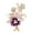 Purple, variant on Elegant Women Rhinestone Flower Enamel Brooch Pin Cardigan Scarf Corsage Jewelry