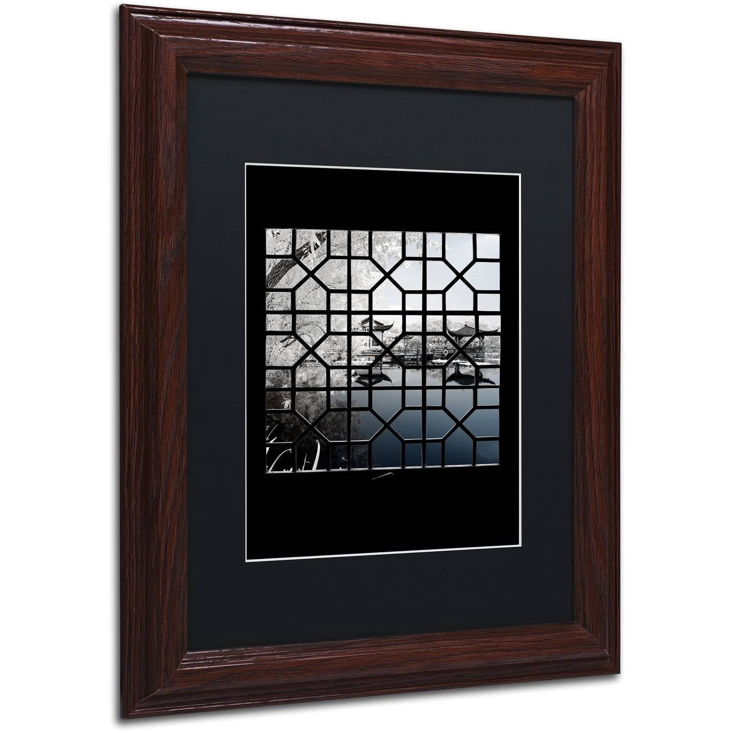 Trademark Fine Art "Navy Blue" Canvas Art by Philippe Hugonnard, Black Matte, Wood Frame
