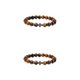 thumbnail image 3 of Pulseras de cuentas de piedra redonda natural Minnieouse Joyería de yoga Cuerda elástica ligera de moda 2piezas, 3 of 6