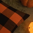 BSJJY Halloween Pillow Covers Buffalo Orange and Black Plaid Throw