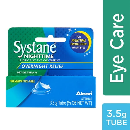 (2 pack) SYSTANE Lubricant Eye Ointment, Nighttime dry eye therapy, 3.5 (Best Drugstore Eye Base)