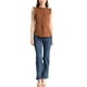 thumbnail image 2 of BLUSA SIN MANGAS CHIC PARA MUJERES INSPIRADA, CON VOLANTES Y PLEATS, IDEAL PARA TRABAJAR, TAMAÑO XS, COLOR MARRÓN, 2 of 8