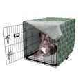 thumbnail image 5 of Hunter Green Dog Crate Cover, Checkered Pattern with Squares and Crossing Lines, Easy to Use Pet Kennel Cover Small Dogs Puppies Kittens, 7 Sizes, Hunter Green Multicolor, by Ambesonne, 5 of 6