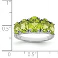 thumbnail image 2 of 925 Sterling Silver Rhodium Peridot Ring, 2 of 2