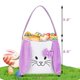 thumbnail image 4 of Rabbit ears Purple Cestas de Pascua para niños, cestas de búsqueda de huevos de Pascua para niños y niñas, cesta de regalo para almacenamiento de dulces de conejito de Pascua, dec, 4 of 5