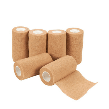 XIRQI 6Rolls Self Adhesive Bandage Wrap,Durable Medical Tape,Elastic Bandages