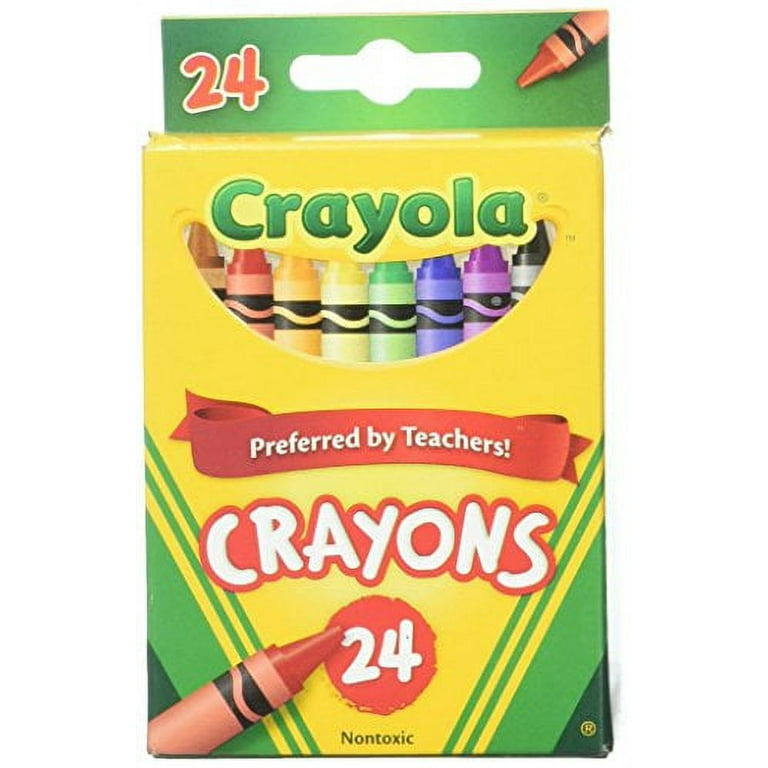 Crayola 24 Count Box of Crayons Non-Toxic Color Coloring School Supplies (2 Packs)