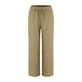 thumbnail image 3 of SIYUDAN Womens Trousers Casual Pants Women Khaki Adult Baggy Pants Womens Comfy Pants High Waisted Trousers Women Summer Pants, 3 of 4