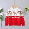 thumbnail image 4 of Fesfesfes Christmas Sweaters for Big Boys and Girls Winter Warm Sweater Children Chunky Round Neckline Pullover Tops Pattern Shirts, 4 of 8