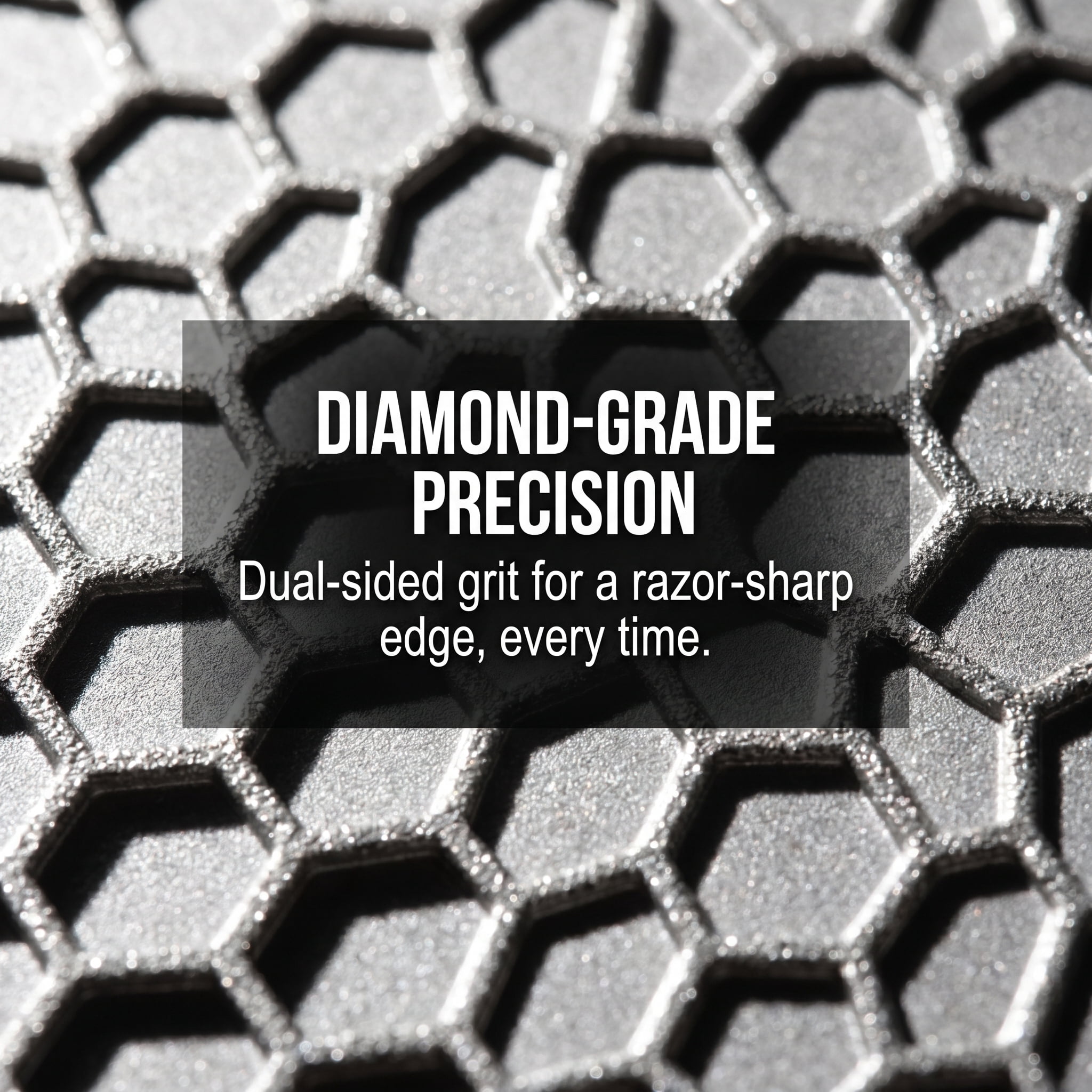 Dual-Sided Diamond Sharpening Stone, Professional Grade Kitchen Knife Sharpener with Non-Slip Base, Coarse & Fine Grit for Chef Knives, Scissors, and Garden Tools, Silver Chrome