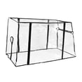 thumbnail image 3 of Collapsible Wagon Cart Waterproof Cover Canopy Rainproof PVC Material Portable Accessory 33x15.7x27.6inch Transparent Windproof for Camping, 3 of 8