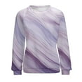 thumbnail image 7 of Colorful Marble Pattern Womens Casual Crewneck Sweatshirt Long Sleeve Tops Cute Pullover Loose Fit, 7 of 7