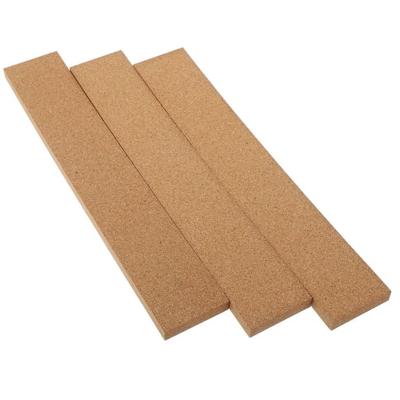 WASHWEPE Cork Board Strips Coffee 3Pcs 11.8In X 2In X 0.4In