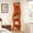 Orange, variant on 5-Tier S-Shaped Corner Shelf, Modern Freestanding Curved Display Rack, Space-Saving Bookshelf and Plant Stand for Living Room, Bedroom, Home Office,Natural Wood
