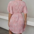 thumbnail image 3 of Robe Décontractée à Manches Courtes Col en V pour Femmes Robe Imprimée Ample Robe à Manches Courtes Col en V pour Enfants, 3 of 6