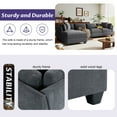 thumbnail image 6 of EUROCO 128.7" Longer 5-seat Sectional sofa Modular Sofa Couch with Removable Storage Ottoman, 2 hidden cup holders and Removable Cushions for Living Room Apartment,Grey, 6 of 8