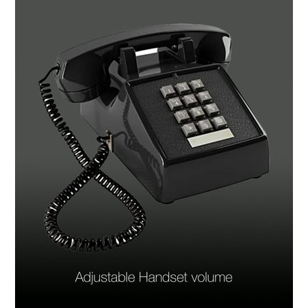 Cortelco - ITT-2500-V-BK Corded Desk Phone - Black