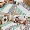 thumbnail image 6 of Area Rug 3x5ft Herringbone Pattern Carpets Indoor Floor Area Mat Washable Entrance Mat Rugs for Living Room Dining Room Kitchen Bedroom, Vintage Turquoise Ombre Grey Sofa Throw Carpet, 6 of 9